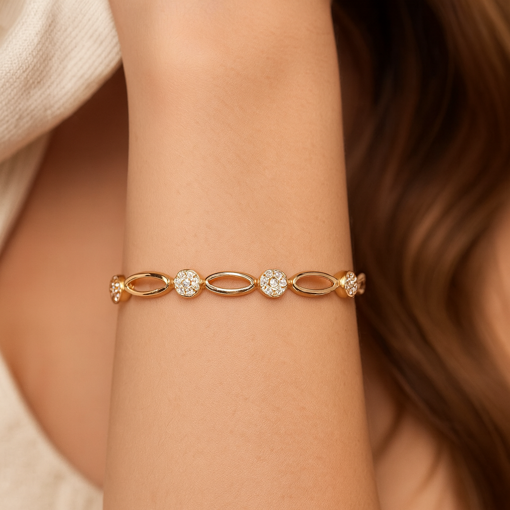 Klara - Élégant bracelet en or avec zircon